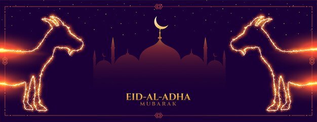 Eid al adha bakrid mubarak festival banner