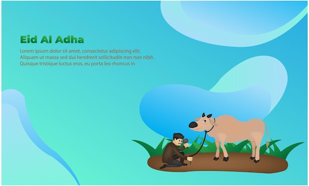 Vector gratuito eid al adha ilustración islámica