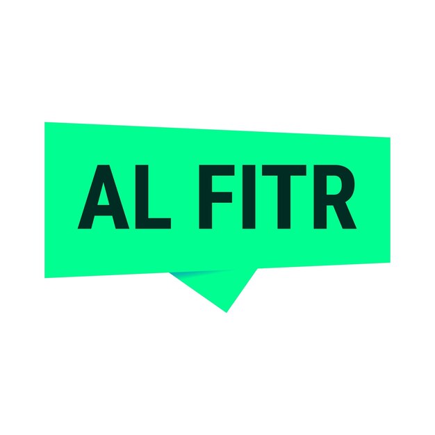 Eid AlFitr Countdown Green Vector Callout Banner con días restantes hasta la celebración