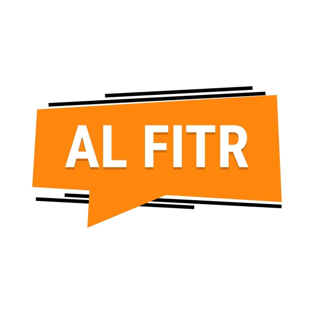 Eid AlFitr Countdown Orange Vector Callout Banner con días restantes hasta la celebración