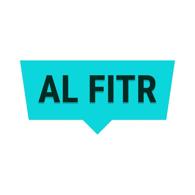 Eid AlFitr Countdown Turquoise Vector Callout Banner con días restantes hasta la celebración