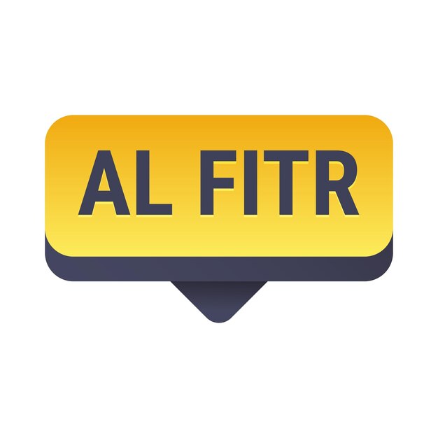 Eid AlFitr Countdown Yellow Vector Callout Banner con días restantes hasta la celebración