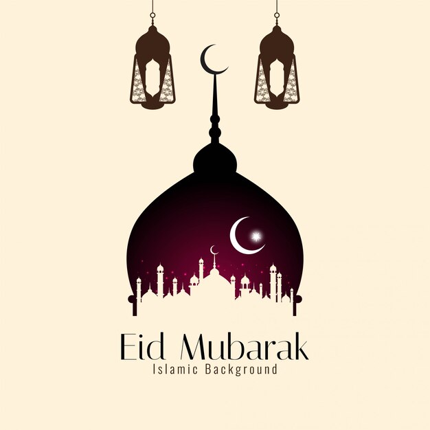 Eid Mubarak islámica elegante fondo religioso