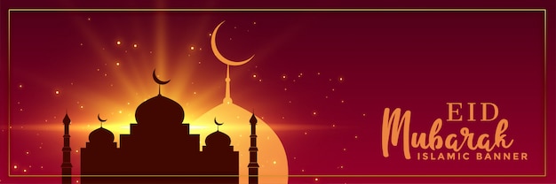 Eid mubarak ocasión diseño de banner