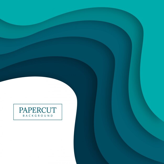 Ejemplo colorido del diseño de la onda de Papercut