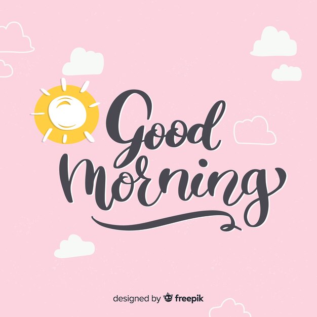 Ejemplo creativo de la buena mañana de las letras