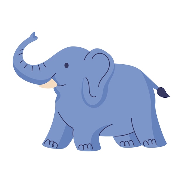 Elefante lindo personaje de animal salvaje