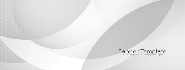 Vector gratuito elegante banner de estilo de onda elegante de color gris