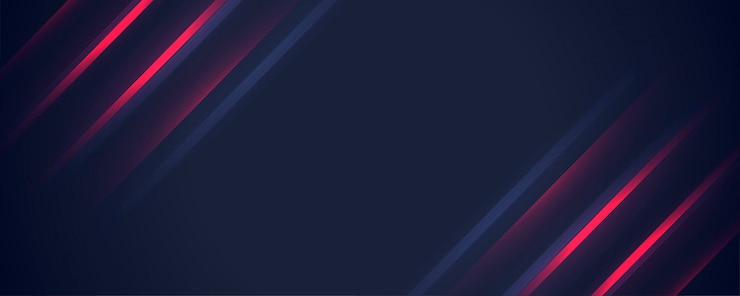 Vector gratuito elegante banner de líneas rojas digitales brillantes