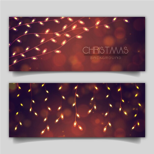 Elegante cartel de feliz Navidad con efecto de iluminación