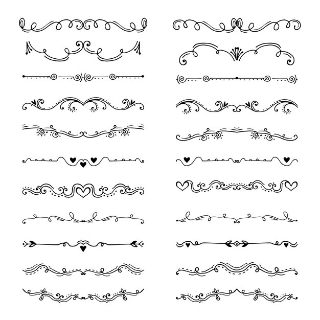 Elegante colección de divisores ornamentales