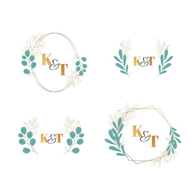 Elegante colección de monogramas de boda