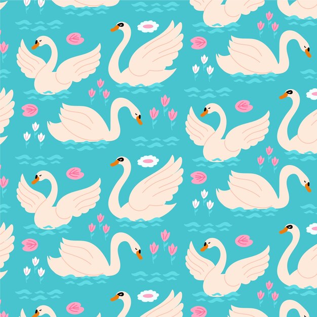 Elegante colección de patrones de cisne