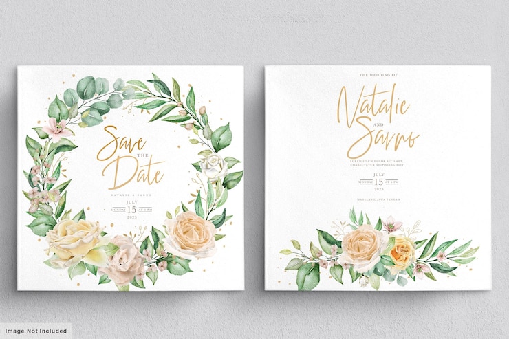 Vector gratuito elegante conjunto de ramos y coronas de flores dibujadas a mano en acuarela
