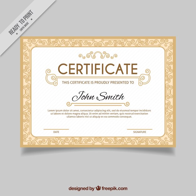 Elegante diploma clásico 
