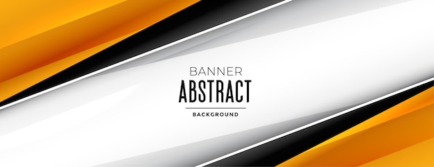 Elegante diseño de banner ancho geométrico