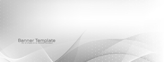 Elegante diseño de banner de color gris estilo onda