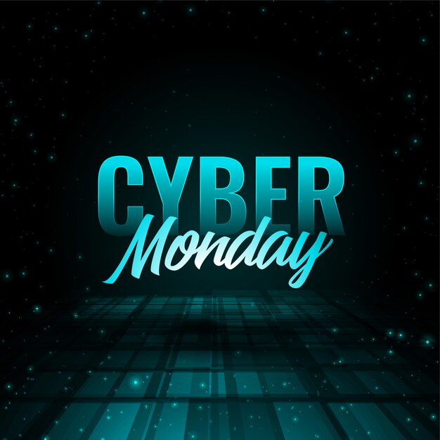 Elegante diseño de banner de efecto 3d de ciber lunes