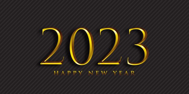 Vector gratuito elegante diseño de banner de feliz año nuevo
