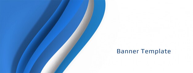 Elegante diseño de banner de onda decorativa