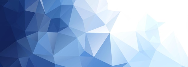 Elegante diseño de banner de triángulo azul oscuro de baja poli
