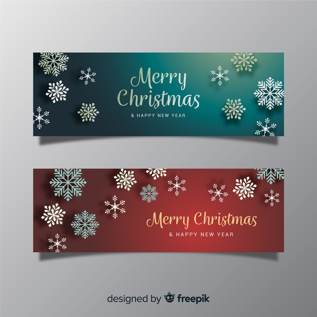Elegante diseño de banners de navidad