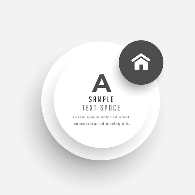 elegante diseño de círculo blanco mínimo para el banner del sitio web con espacio de texto