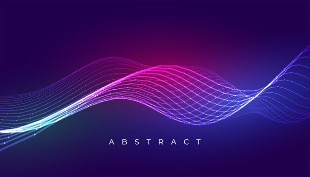 Elegante diseño de fondo abstracto de líneas onduladas azules