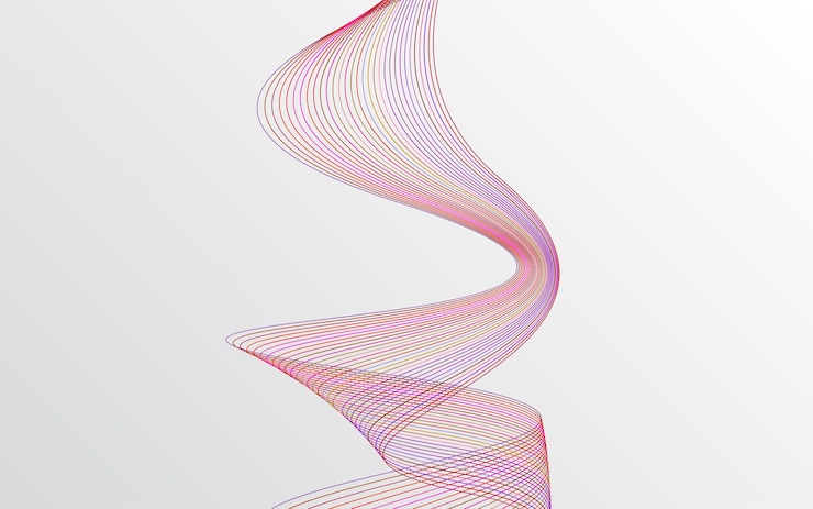 Vector gratuito elegante diseño de fondo abstracto de líneas onduladas rojas