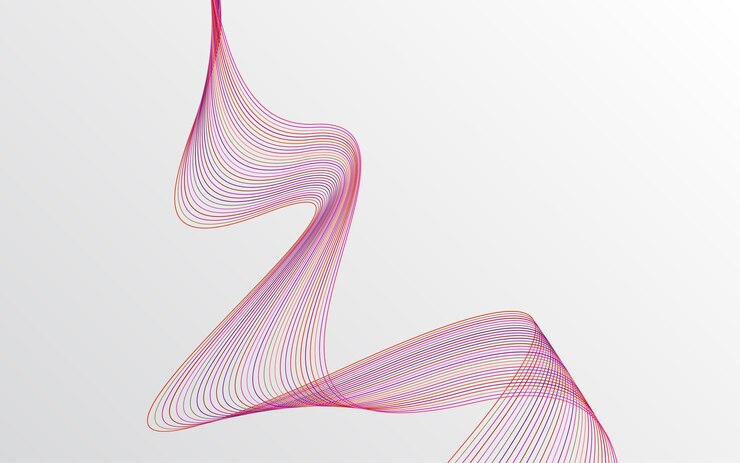 Elegante diseño de fondo abstracto de líneas onduladas rojas