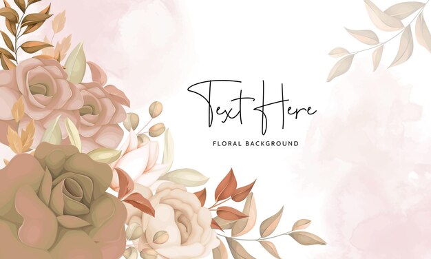 elegante diseño de fondo floral marrón