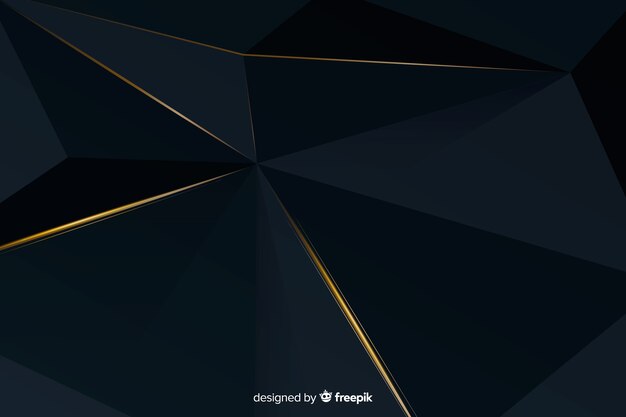 Elegante diseño de fondo poligonal oscuro