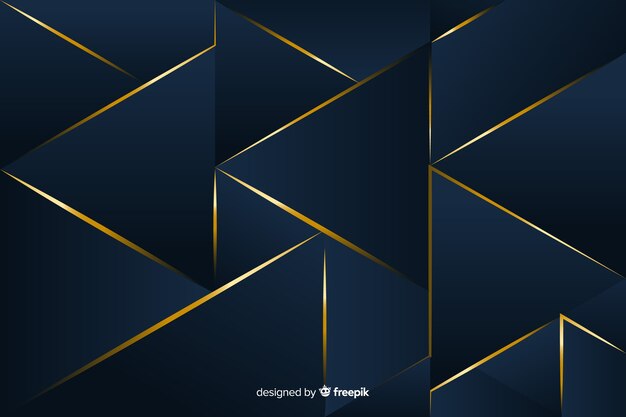 Elegante diseño de fondo poligonal oscuro