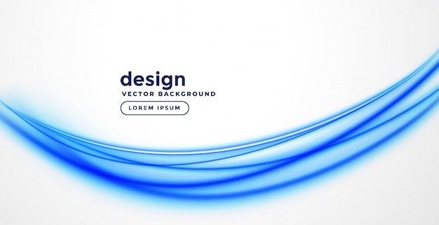 Elegante diseño de onda de presentación azul.