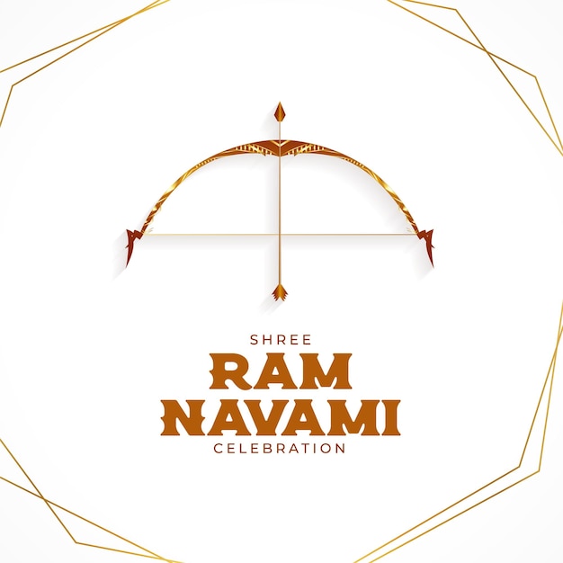 Elegante diseño de saludo del festival ram navami