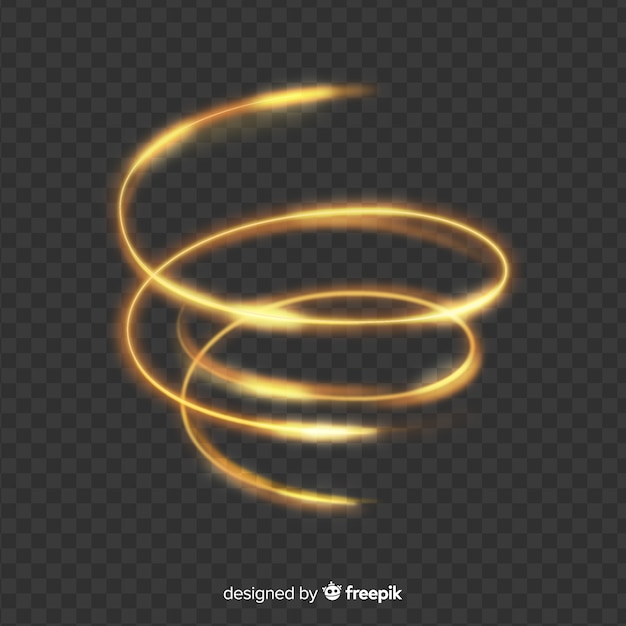 Elegante efecto espiral dorado brillante.