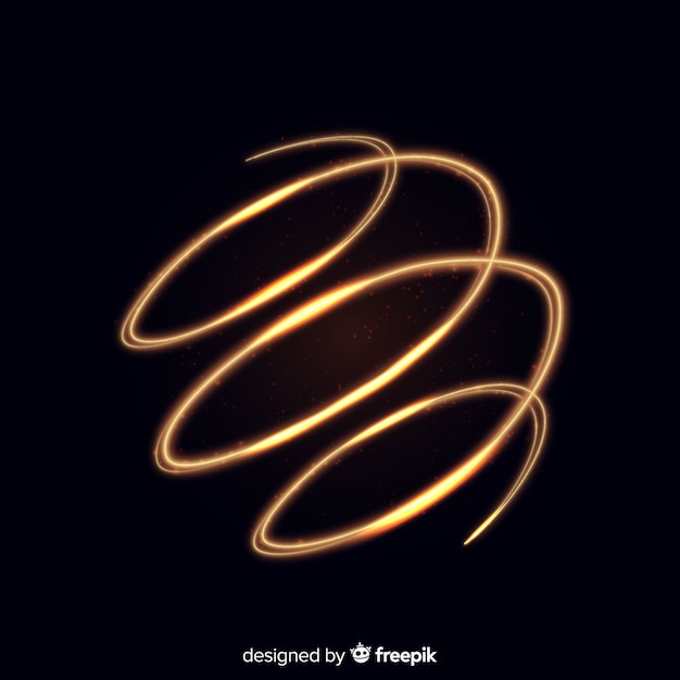 Elegante efecto espiral dorado brillante.