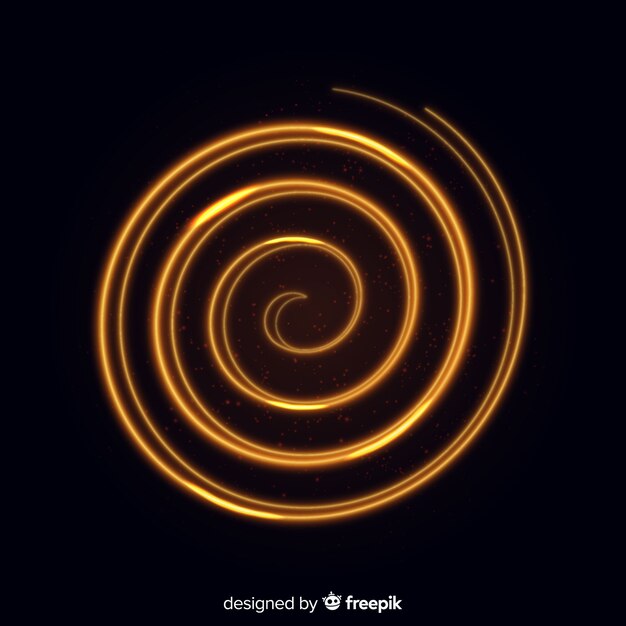 Elegante efecto espiral dorado brillante.