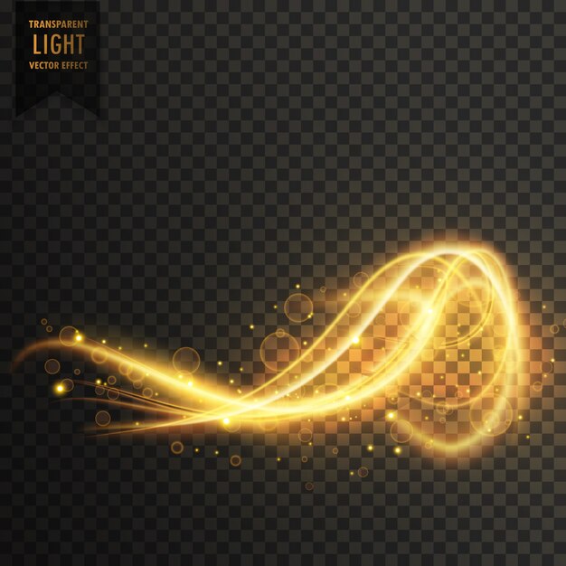 Elegante efecto de luz dorada