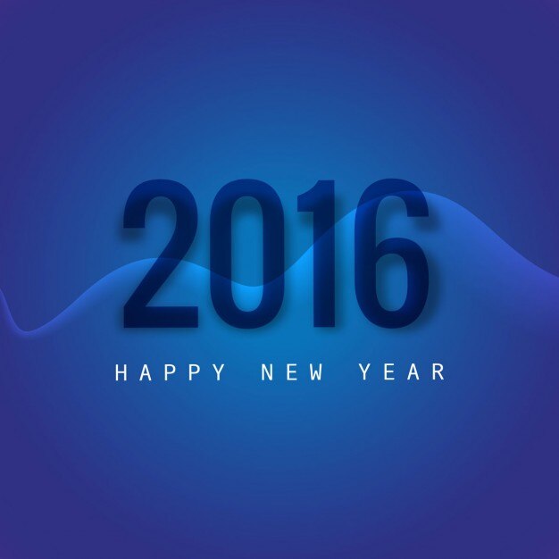 Elegante felicitación de nuevo año 2016
