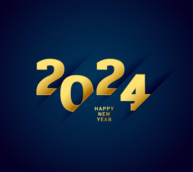 elegante feliz año nuevo 2024 vector de diseño de fondo festivo
