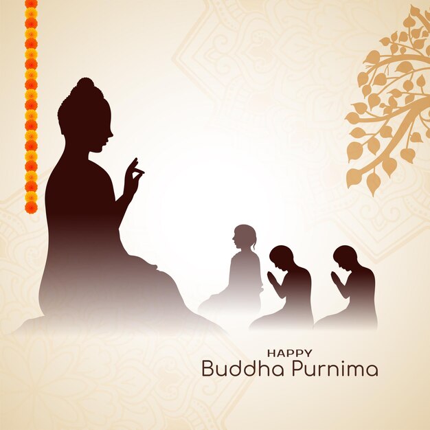 Elegante Feliz Buda Purnima el fondo del festival tradicional indio