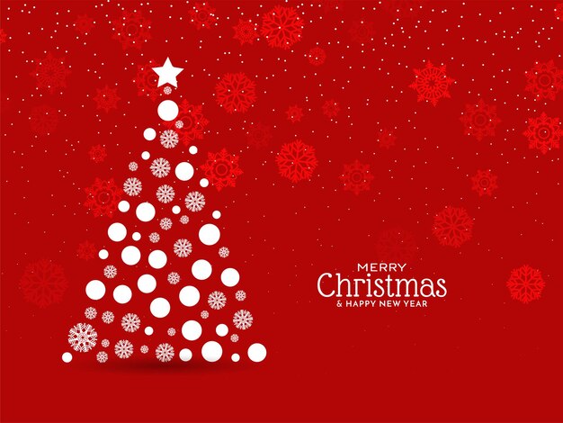 Elegante Feliz festival de Navidad copos de nieve vector de tarjeta elegante
