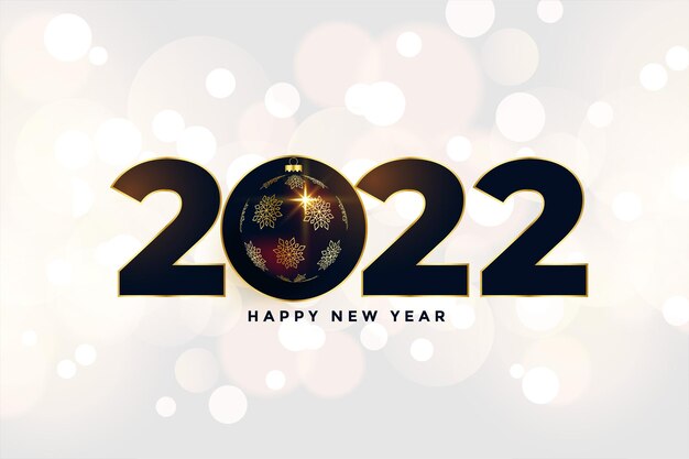 Elegante fondo de año nuevo 2022 con bola de navidad