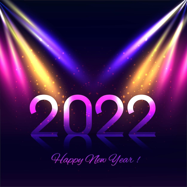 Elegante fondo de año nuevo de texto 2022