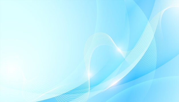 elegante fondo azul de líneas onduladas y curvas de negocios para vector de presentación
