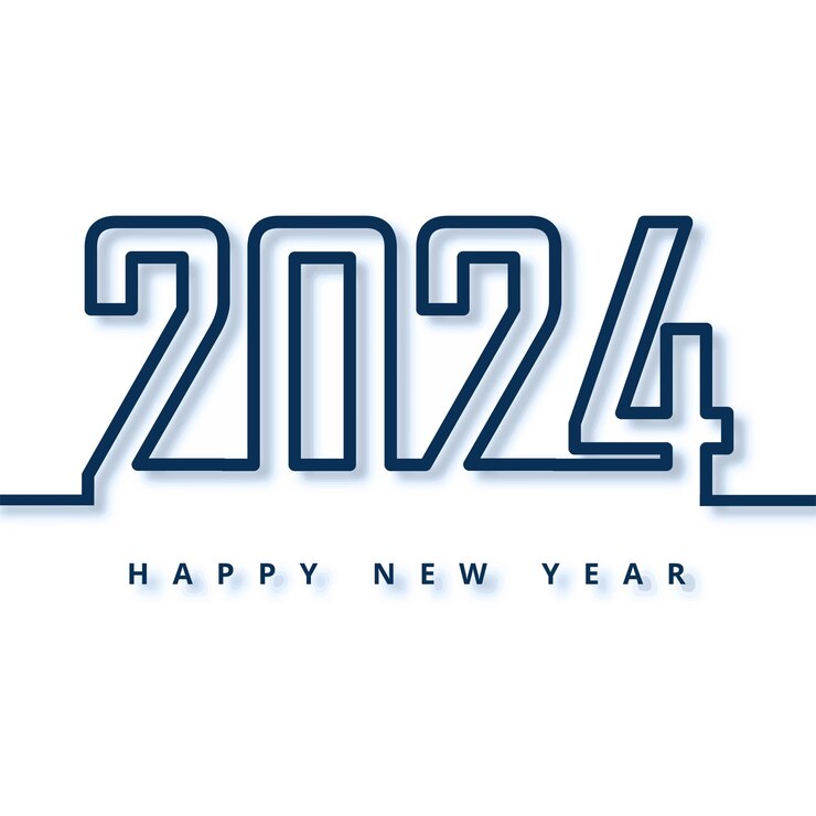 Vector gratuito elegante fondo de celebración de las vacaciones de la tarjeta de año nuevo 2024