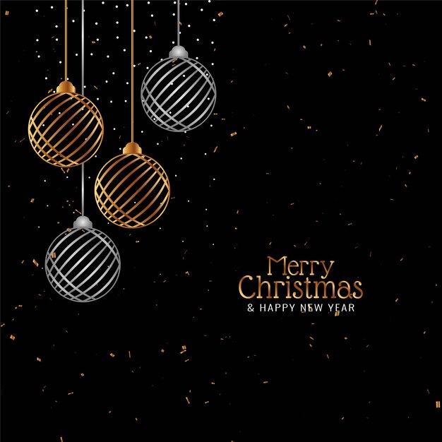 Elegante fondo de confeti de celebración de feliz Navidad