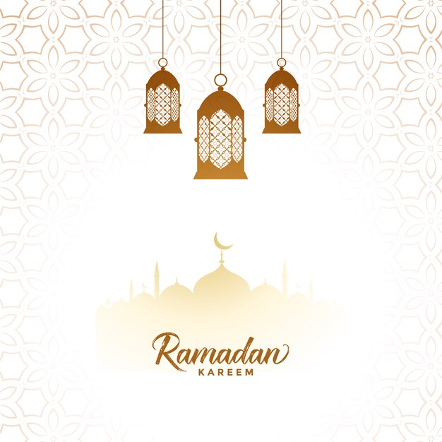Elegante fondo decorativo ramadan kareem linterna islámica