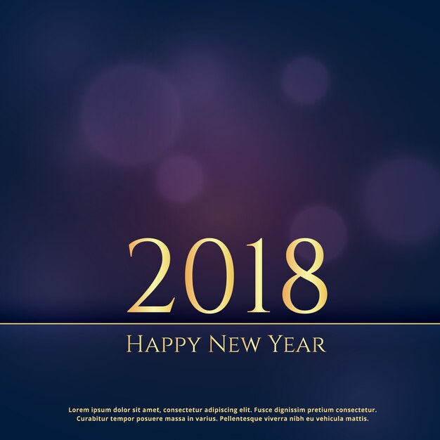 Elegante fondo de diseño de tarjeta de felicitación de año nuevo 2018